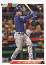 2020 Bowman Heritage Base Set Nico Hoerner #72 card