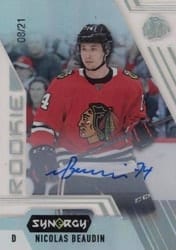 2020-21 Upper Deck Synergy Base Set Nicolas Beaudin #117 card