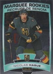 2019-20 O-Pee-Chee Platinum Base Set Nicolas Hague #192 card