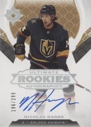2019-20 Upper Deck Ultimate Collection Base Set Nicolas Hague #182 card
