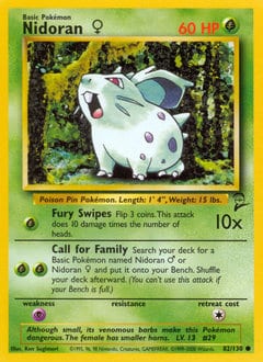 Base Set 2 Nidoran ♀ #82 card