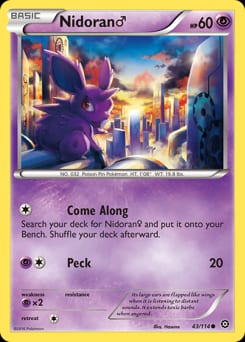 2016 Steam Siege Nidoran ♂ #43 card