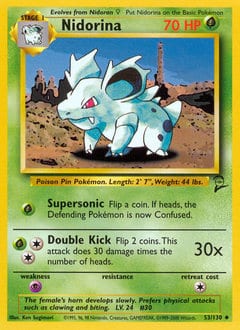 Base Set 2 Nidorina #53 card