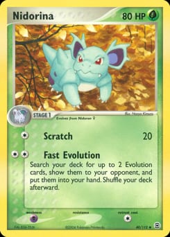 2004 FireRed & LeafGreen Nidorina #40 card