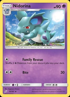 Team Up Nidorina #55 card