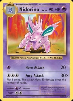 Evolutions Nidorino #44 card