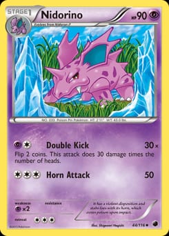 2013 Plasma Freeze Nidorino #44 card