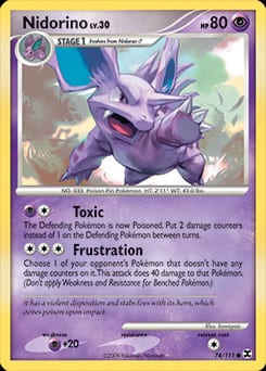Rising Rivals Nidorino #74 card