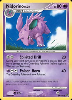 Secret Wonders Nidorino #57 card