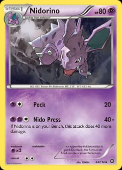 2016 Steam Siege Nidorino #44 card