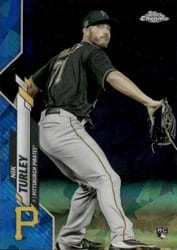 2020 Topps Chrome Update Sapphire Edition Base Set Nik Turley #U-112 card