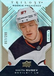 2019-20 Upper Deck Trilogy Base Set Nikita Gusev #142 card