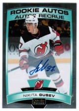 2020-21 O-Pee-Chee Platinum 2019-20 Update - Rookie Autos Nikita Gusev #R-NG card
