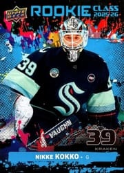 2025-26 Upper Deck Rookie Class Commemorations Niklas Kokko #RC-27 card