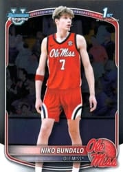 2025-26 Bowman Chrome Prospects Niko Bundalo #BCP-18 card