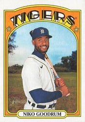 2021 Topps Heritage Base Set Niko Goodrum #601 card