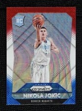 2015 Panini Prizm Nikola Jokic Red, White, and Blue Prizm #335 card
