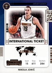 2021-22 Panini Contenders International Ticket Nikola Jokic #22 card