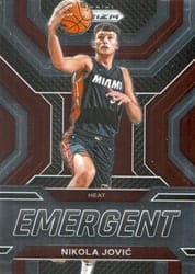 2022-23 Panini Prizm Emergent Nikola Jovic #17 card