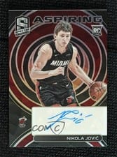 2022-23 Panini Spectra Aspiring Autographs Nikola Jovic #AA-NJV card