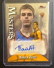 2024-25 Finest Masters Autographs Nikola Topić #MA-NT card
