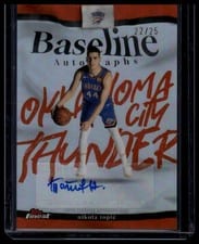 2025-26 Finest Baseline Autographs Nikola Topić #BA-NT card