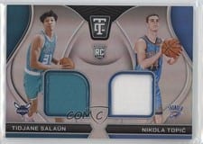 2024-25 Panini Totally Certified Rookie Dual Swatches Nikola Topic/Tidjane Salaun #RDS-TSN card