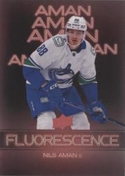 2022-23 Upper Deck Flourescence Gold Parallel Nils Aman #F-12 card