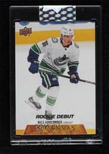 2020-21 Upper Deck Clear Cut Canvas Rookie Debuts Nils Hoglander #CD-NH card