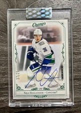 2020-21 Upper Deck Clear Cut Champs Nils Hoglander #C-NH card