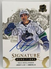 2020-21 Upper Deck The Cup Signature Renditions Nils Hoglander #SR-NH card