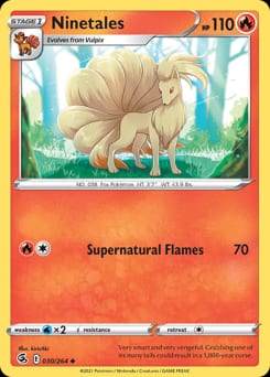 2021 Fusion Strike Ninetales #30 card