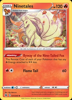 2021 Fusion Strike Ninetales #31 card
