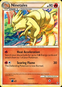 2010 HS—Unleashed Ninetales #20 card