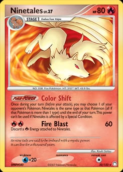 2007 Mysterious Treasures Ninetales #32 card