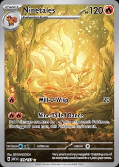 2023 Obsidian Flames Ninetales #199 card