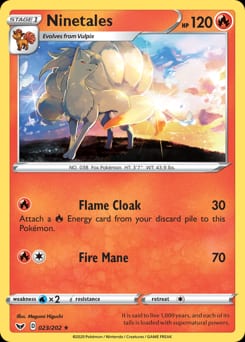 2020 Sword & Shield Ninetales #23 card