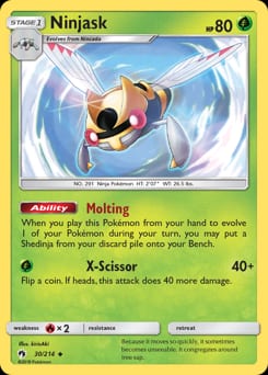 Lost Thunder Ninjask #30 card