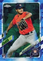 2021 Topps Chrome Update Sapphire Edition Base Set Nivaldo Rodriguez #US107 card