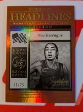 2025-26 Panini Signature Series Signature Headlines Noa Essengue #3 card