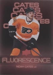 2022-23 Upper Deck Flourescence Gold Parallel Noah Cates #F-41 card