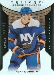 2019-20 Upper Deck Trilogy Base Set Noah Dobson #101 card