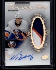 2023-24 Upper Deck Premier Flourishing Talent Autograph Patch Noah Dobson #FT-ND card