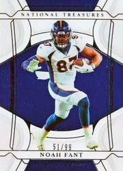 2021 Panini National Treasures Base Set Noah Fant #12 card