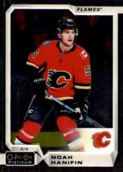 2018-19 O-Pee-Chee Platinum Base Set Noah Hanifin #89 card
