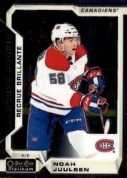 2018-19 O-Pee-Chee Platinum Base Set Noah Juulsen #167 card