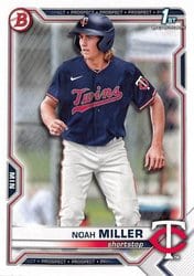 2021 Bowman Draft Base Set Noah Miller #BD-109 card