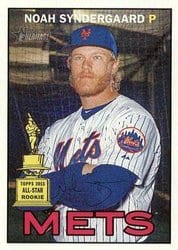 2016 Topps Heritage Base Set Noah Syndergaard #492 card