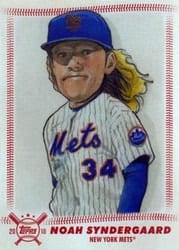 2018 Topps Big League Star Caricature Reproductions Noah Syndergaard #SCR-NS card