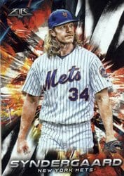 2018 Topps Fire Base Set Noah Syndergaard #137 card
